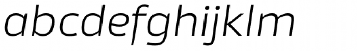 Akwe Pro Ext Light Italic Font LOWERCASE