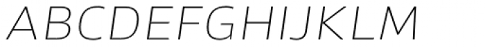 Akwe Pro Ext SC Thin Italic Font LOWERCASE