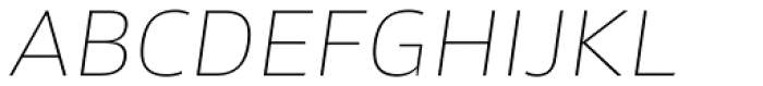 Akwe Pro Ext Thin Italic Font UPPERCASE