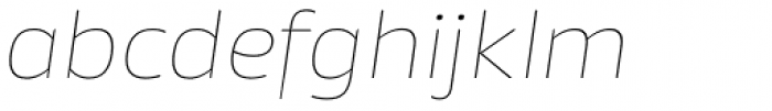Akwe Pro Ext Ultra Thin Italic Font LOWERCASE