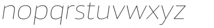 Akwe Pro Ext Ultra Thin Italic Font LOWERCASE