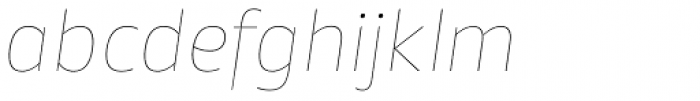 Akwe Pro Hairline Italic Font LOWERCASE