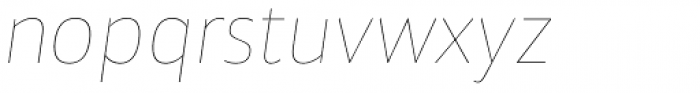 Akwe Pro Hairline Italic Font LOWERCASE