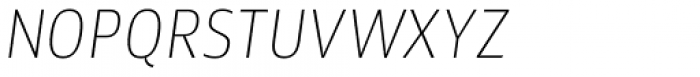 Akwe Pro Nar SC Thin Italic Font LOWERCASE