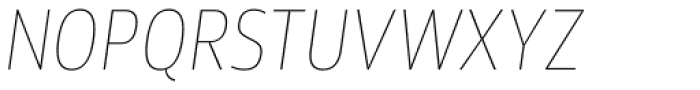 Akwe Pro Nar Ultra Thin Italic Font UPPERCASE