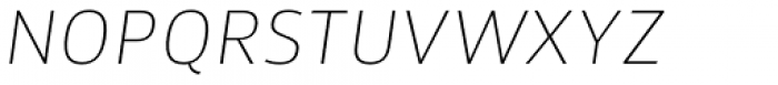 Akwe Pro SC Thin Italic Font LOWERCASE