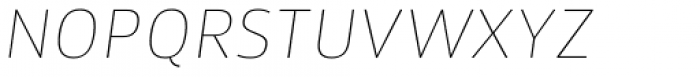 Akwe Pro SC Ultra Thin Italic Font LOWERCASE