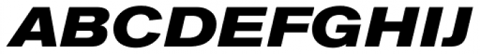 Akzidenz-Grotesk BQ Bold Extended Italic Font UPPERCASE
