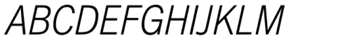 Akzidenz-Grotesk Next Cond Light Italic Font UPPERCASE