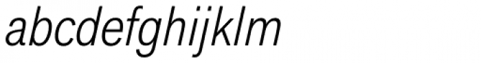Akzidenz-Grotesk Next Cond Light Italic Font LOWERCASE