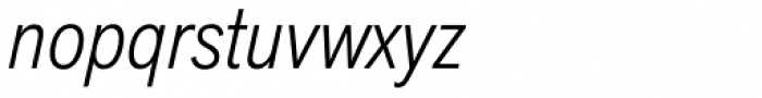 Akzidenz-Grotesk Next Cond Light Italic Font LOWERCASE