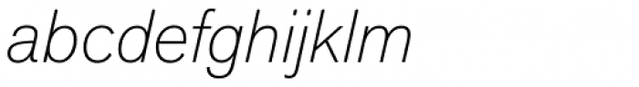 Akzidenz-Grotesk Next ExtraLight Italic Font LOWERCASE
