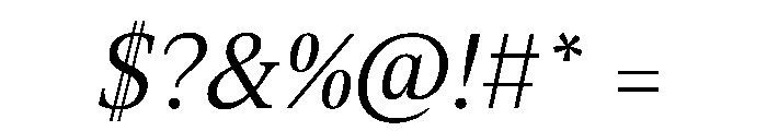 Aktuell BlondItalic Font OTHER CHARS