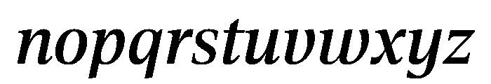 Aktuell MediumItalic Font LOWERCASE