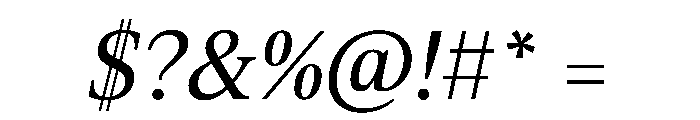 Aktuell NormalItalic Font OTHER CHARS