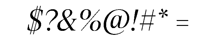 AktuellDisplay BlondItalic Font OTHER CHARS