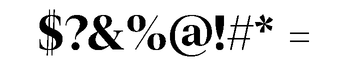 AktuellDisplay Bold Font OTHER CHARS