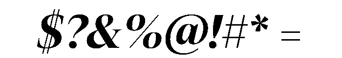 AktuellDisplay BoldItalic Font OTHER CHARS