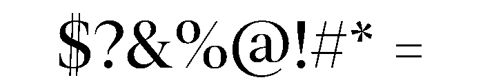 AktuellDisplay Normal Font OTHER CHARS