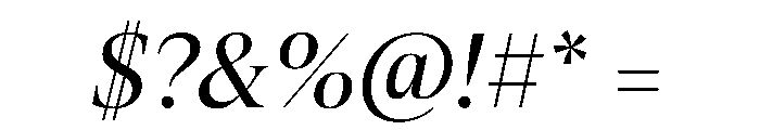 AktuellDisplay NormalItalic Font OTHER CHARS