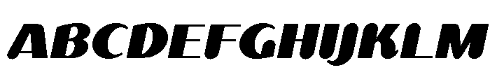 Akebono Regular Italic Font UPPERCASE