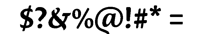 Aladin Medium Font OTHER CHARS