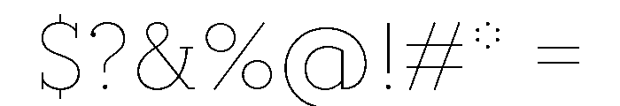 Alight Slab Extra Light Font OTHER CHARS