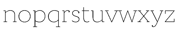 Alight Slab Extra Light Font LOWERCASE