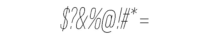 Allotrope Variable Thin Italic Font OTHER CHARS