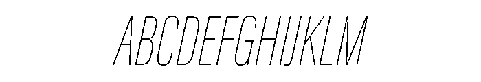 Allotrope Variable Thin Italic Font UPPERCASE