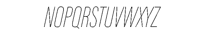 Allotrope Variable Thin Italic Font UPPERCASE