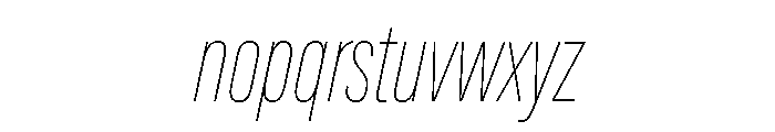 Allotrope Variable Thin Italic Font LOWERCASE