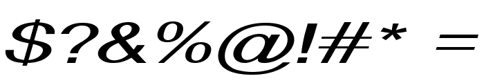 Alido-ExtraexpandedItalic Font OTHER CHARS