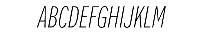 Alright Compressed Thin Italic Font UPPERCASE