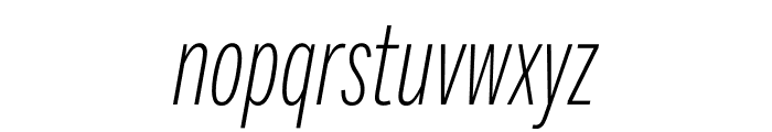 Alright Compressed Thin Italic Font LOWERCASE