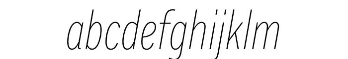 Alright Condensed ExThin Italic Font LOWERCASE