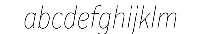 Alright Narrow ExThin Italic Font LOWERCASE