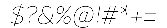 Alright Normal ExThin Italic Font OTHER CHARS