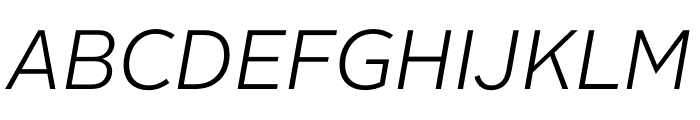 Alright Normal Light Italic Font UPPERCASE