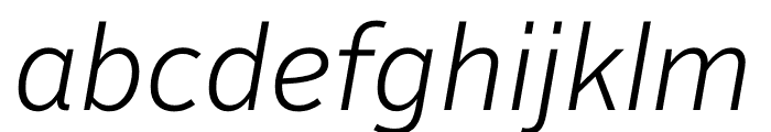 Alright Normal Light Italic Font LOWERCASE