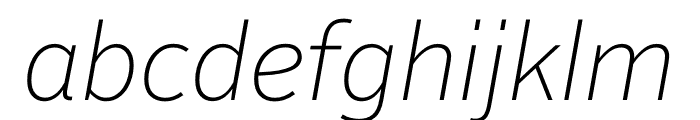 Alright Normal Thin Italic Font LOWERCASE