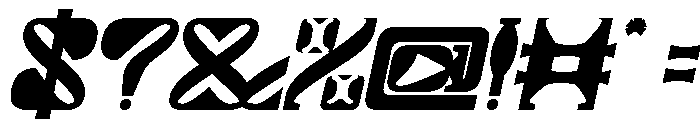 ALIEN UFO Bold Italic Font OTHER CHARS