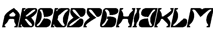 ALIEN UFO Bold Italic Font UPPERCASE
