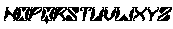 ALIEN UFO Bold Italic Font UPPERCASE