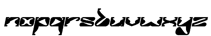 ALIEN UFO Bold Italic Font LOWERCASE
