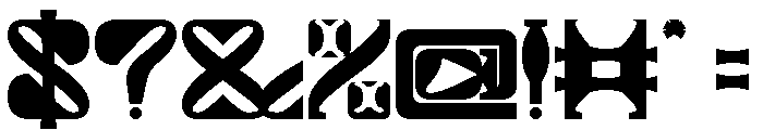 ALIEN UFO Bold Font OTHER CHARS