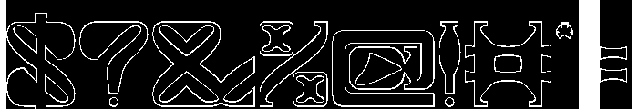 ALIEN UFO-Hollow-Inverse Font OTHER CHARS