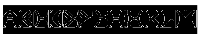 ALIEN UFO-Hollow-Inverse Font UPPERCASE