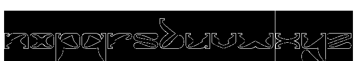 ALIEN UFO-Hollow-Inverse Font LOWERCASE