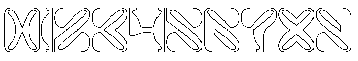 ALIEN UFO-Hollow Font OTHER CHARS